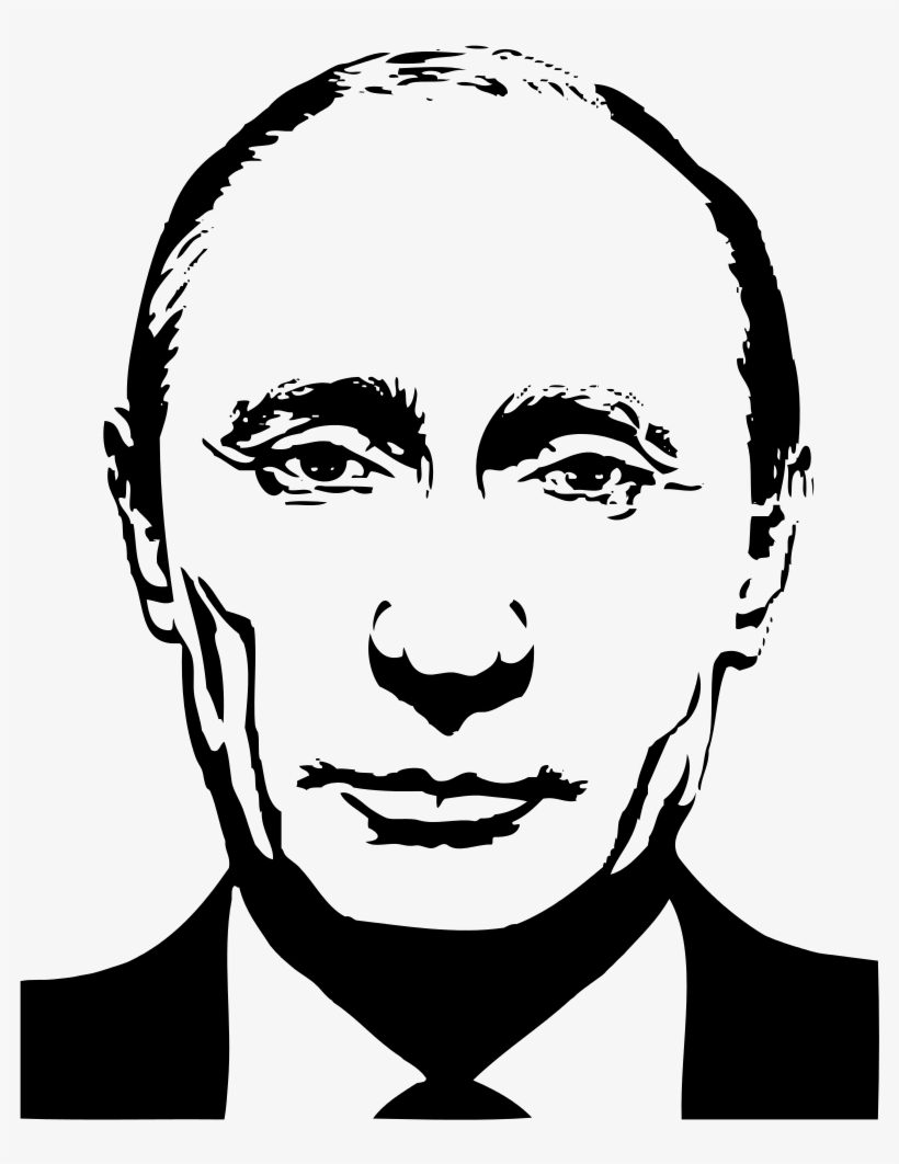 File - Putin-pictogram - Svg - Putin Black And White, transparent png #217618