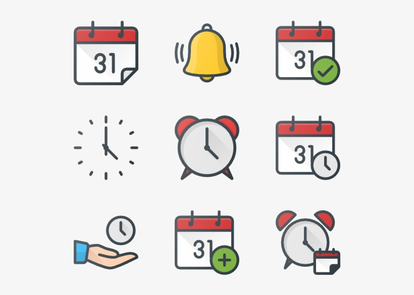 time calendar 49 icons