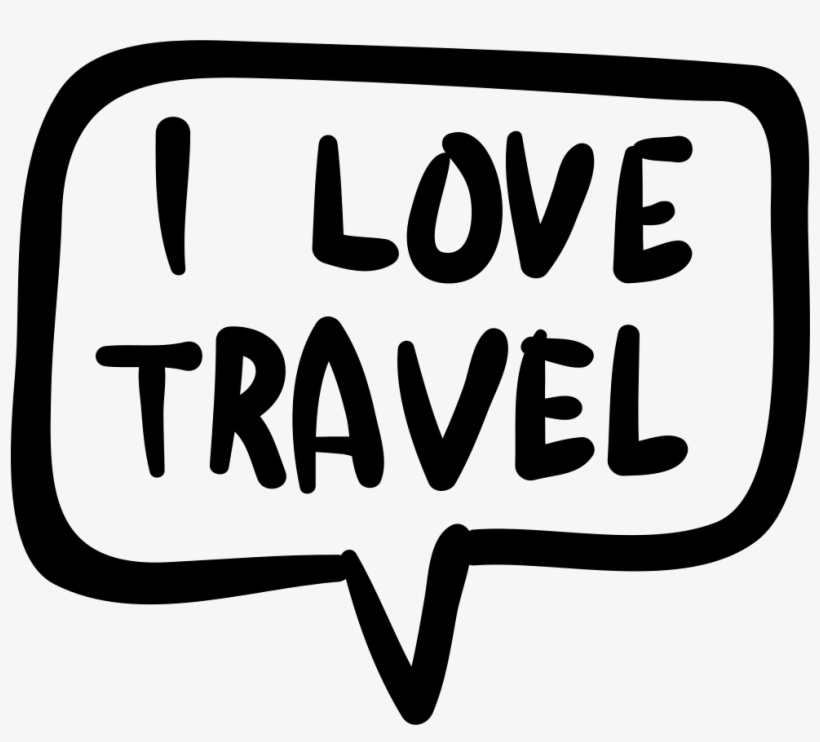 I Love Travel In Handmade Speech Bubble Comments - Love Travel Logo Png, transparent png #217665