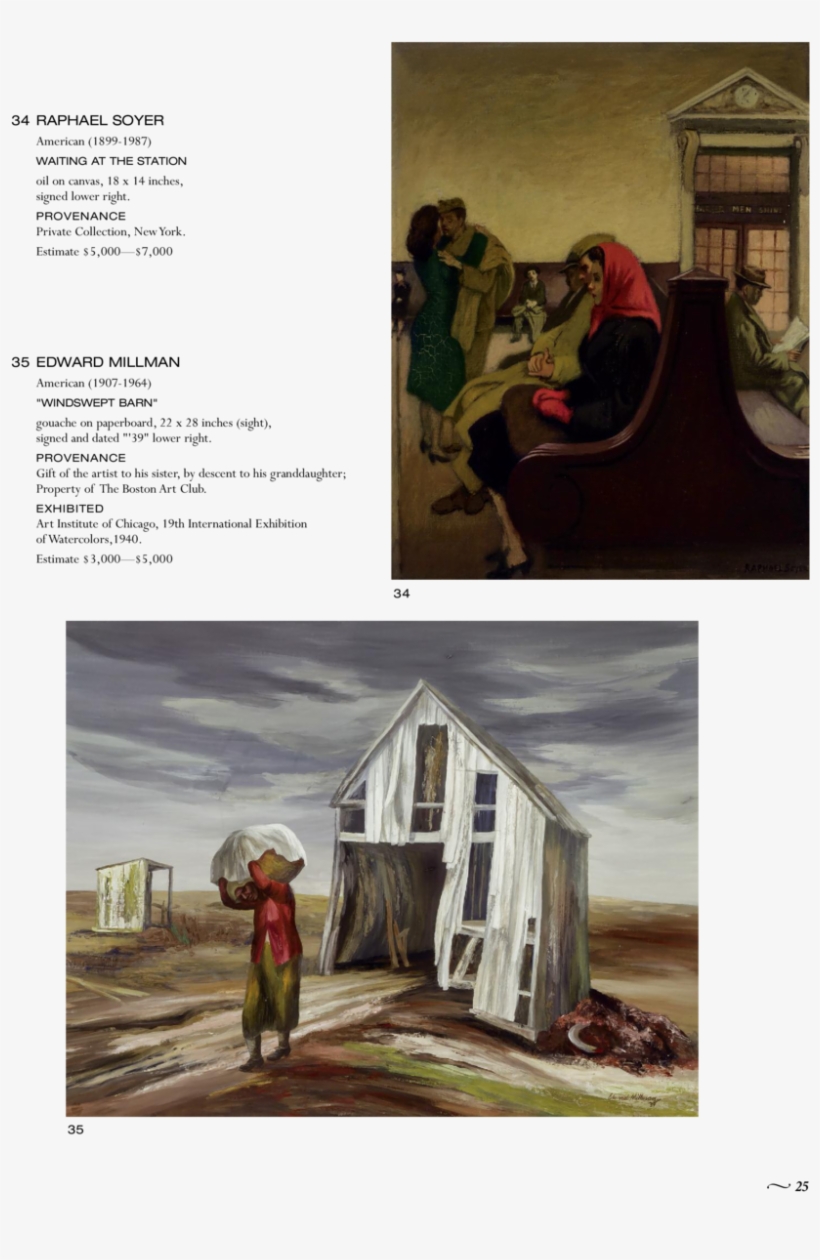 34 Raphael Soyer American 1899-1987 Waiting At The - House, transparent png #217776