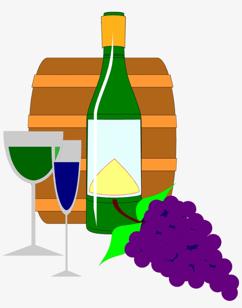 Grapes And Wine Clipart, transparent png #217907