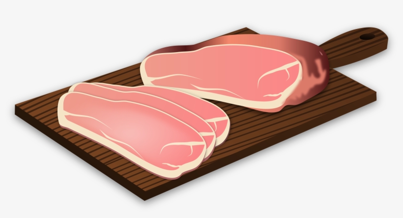 Ham Vector Stock - Cutting Board Clipart, transparent png #218018