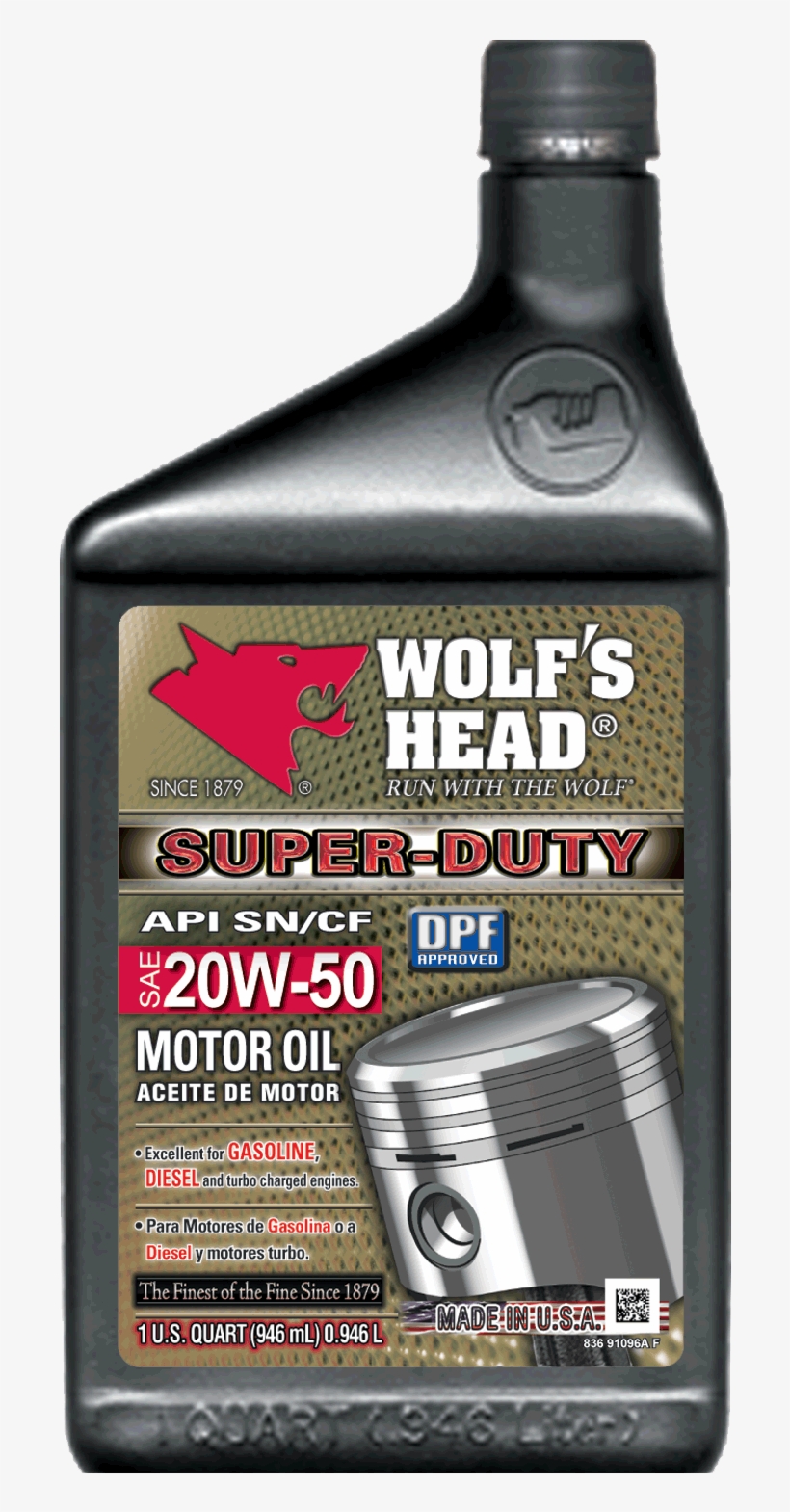 Wolf's Head Super Duty 20w-50 Oil - Wolf's Head Super Duty 15w40, transparent png #218265
