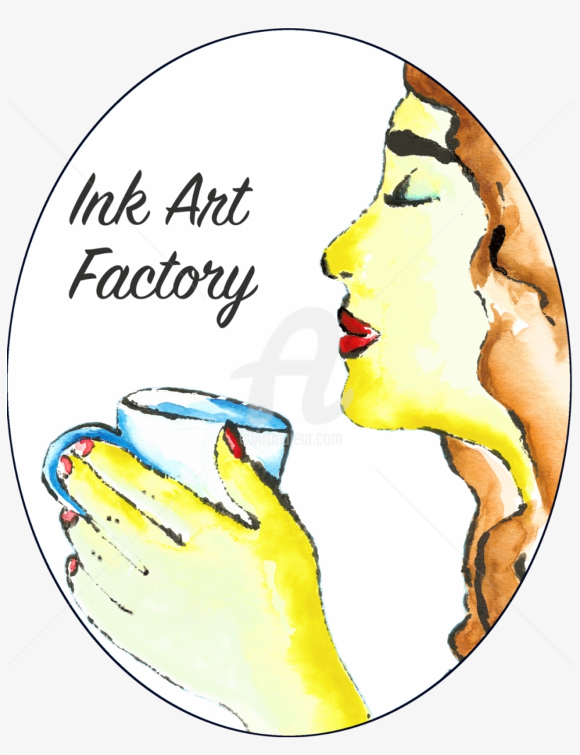 Lady With Coffee - Pop Art, transparent png #218619