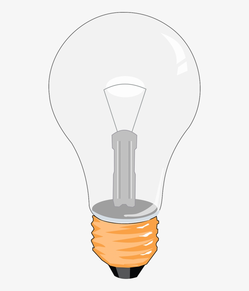 Bulb Clipart Moving Light - Incandescent Light Bulb, transparent png #218782