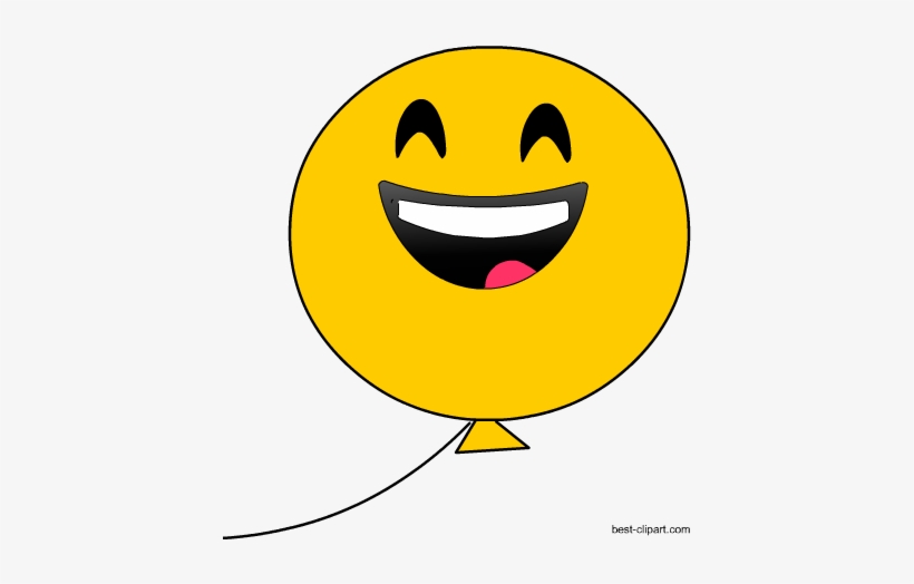 Free Happy Balloon Clip Art - Smiley, transparent png #218863