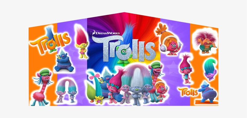Trolls Banner - Lessstress Dreamworks Trolls Movie Toy 3 Inches Tall,, transparent png #218963