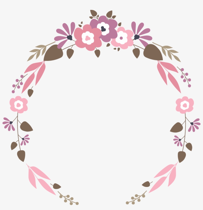 Floral Garland Wedding Flat - Wedding Flower Vector Png, transparent png #219003