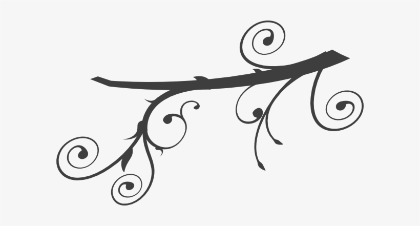 Branch Swirl Clip Art At Clker - Swirl Tree Branch Clipart, transparent png #219914
