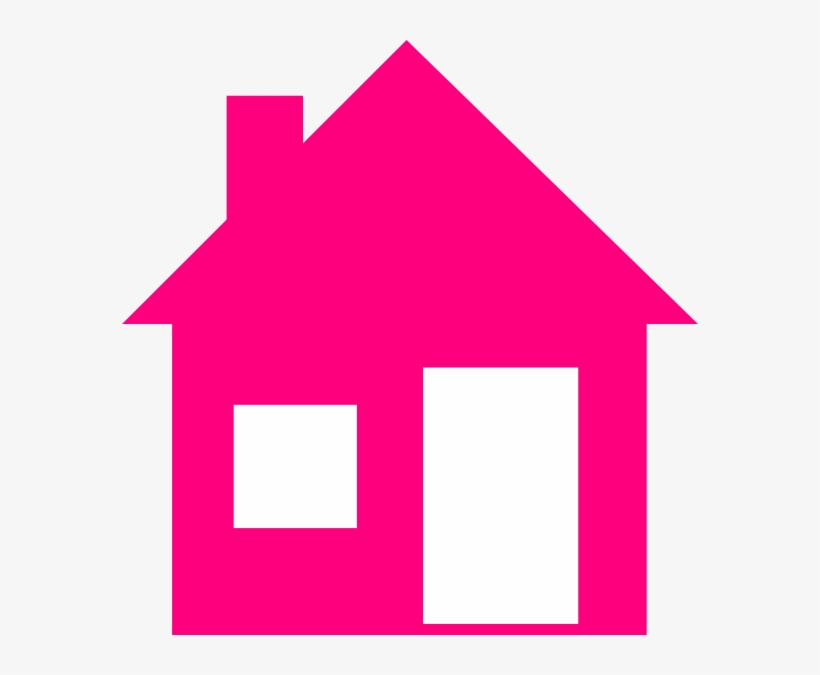 Pink House Clip Art At Clker - Pink House Clipart, transparent png #219951