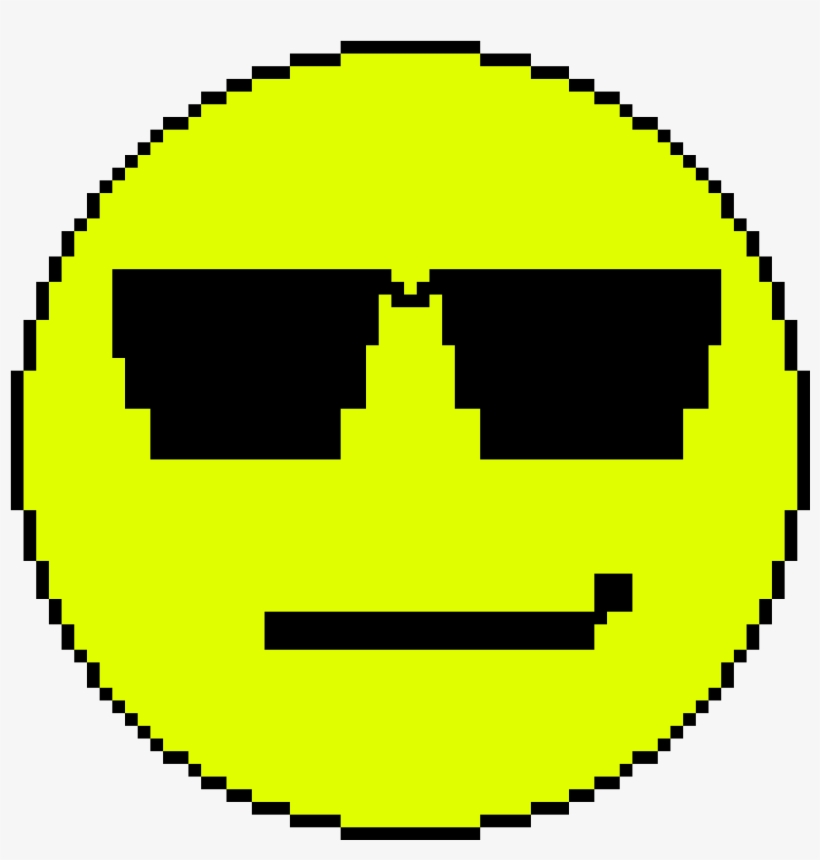 Cool Emoji - Circle Pixel Art, transparent png #2100603