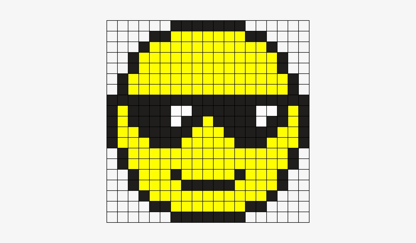 Cool Emoji Perler Bead Pattern / Bead Sprite - Pixel Art Easy Emoji, transparent png #2100628