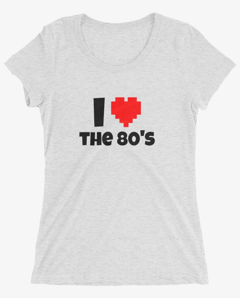 I Love The 80's Ladies Tee - Camiseta Corazón, transparent png #2100776