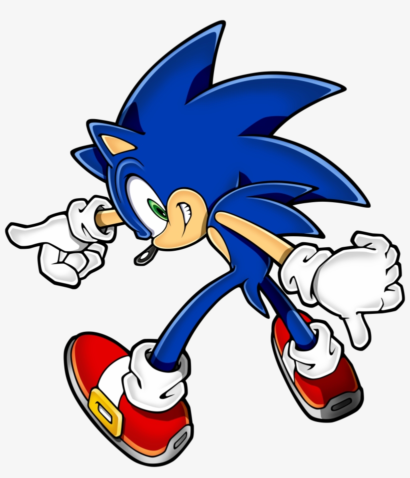 Sonic Art Assets Dvd - Sonic The Hedgehog Side, transparent png #2101226