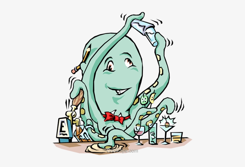 Octopus Bartender, transparent png #2101529