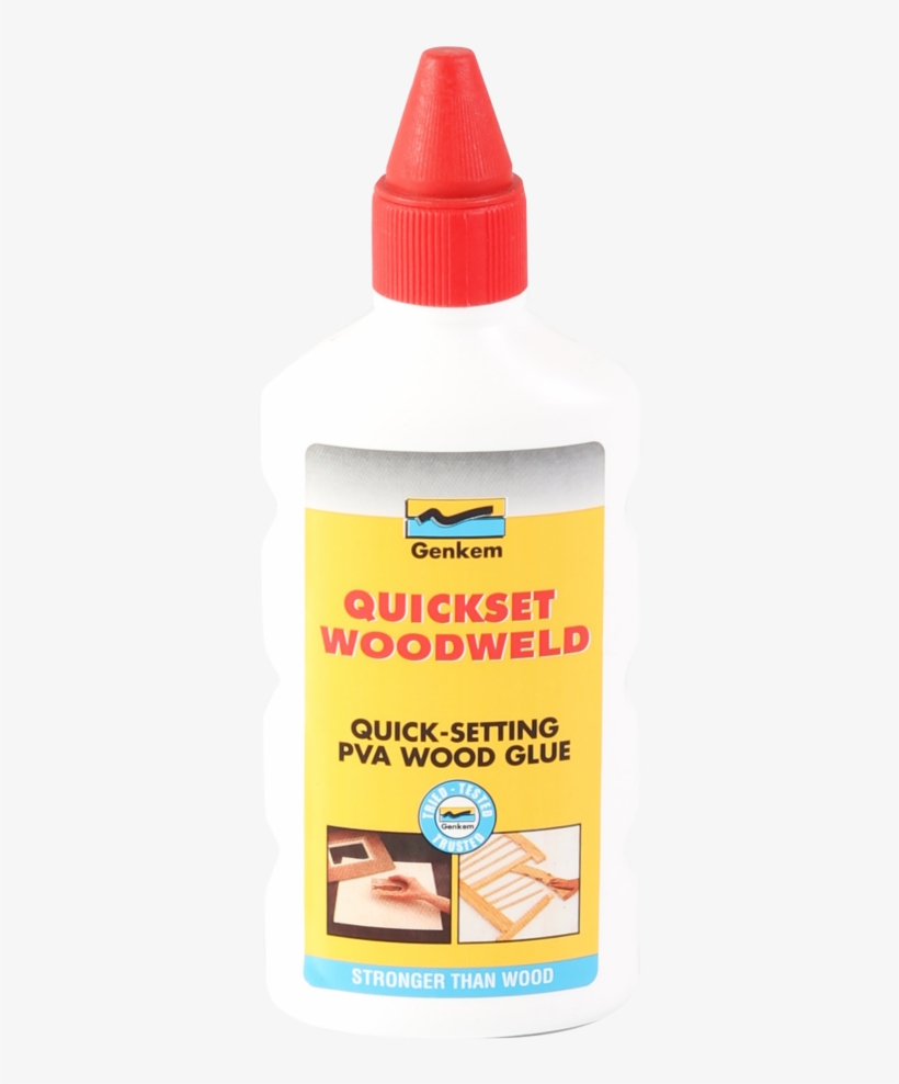 Genkem Quickset Woodweld - Bottle, transparent png #2101825