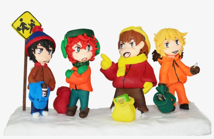 Cartman, Kyle, Stan, Kenny, Bus Stop, South Park Fan - South Park Kenny Red, transparent png #2101905