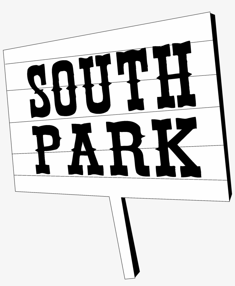 South Park Logo Black And White - South Park Logo Png, transparent png #2102138