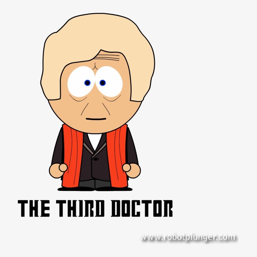 The Third Doctor - Cartoon, transparent png #2102508