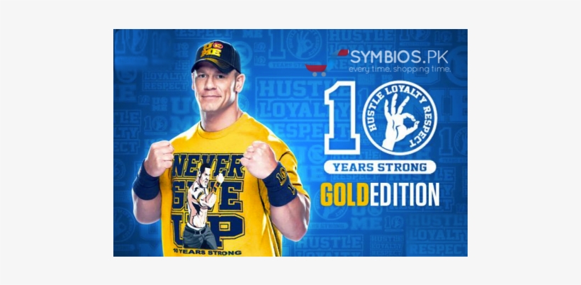 John Cena T-shirt - John Cena Never Gibe Up Yellow Tshirt, transparent png #2102667