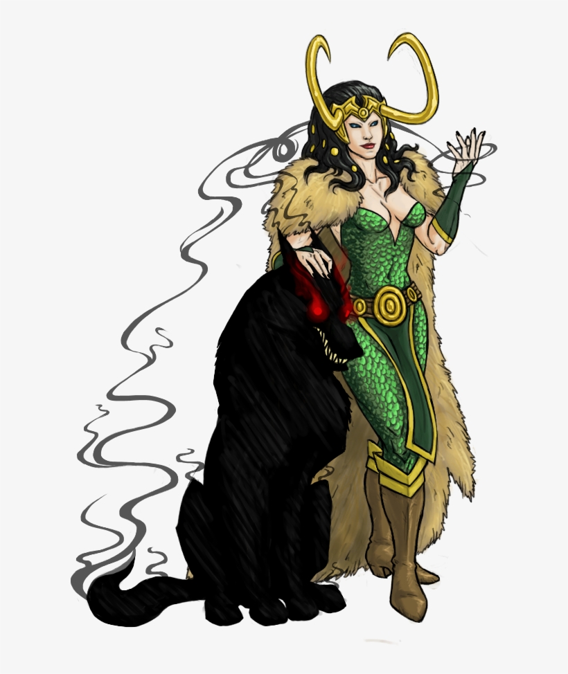 Lady Loki By Sparkyhero On Deviantart - Loki And Lady Loki, transparent png #2103434