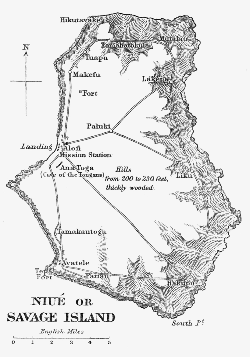 File - Savageislandmap - Niue, transparent png #2103861