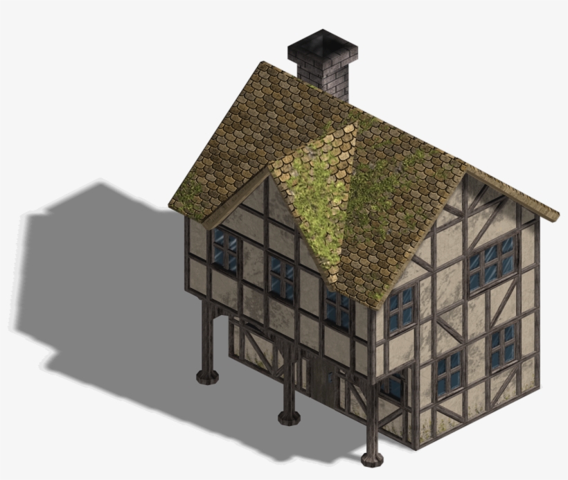 Isometric Medieval - Casas Medievales Madera Minecraft, transparent png #2104321