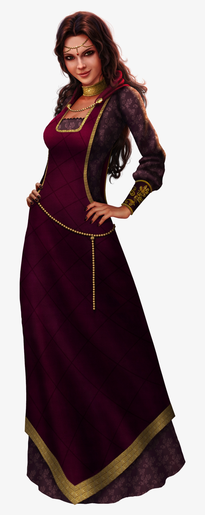 Medieval Dame The Sims, Fantasy Characters, Medieval, - Die Sims Mittelalter Pc - Game, transparent png #2104340