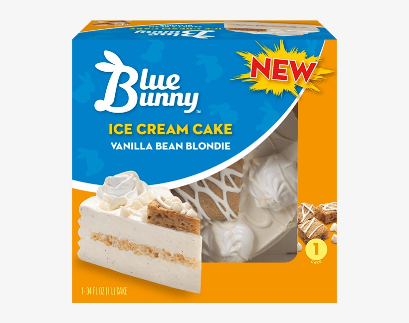 Vanilla Bean Blondie Ice Cream Cake - Blue Bunny Vanilla Bean Blondie Ice Cream Cake, transparent png #2104608