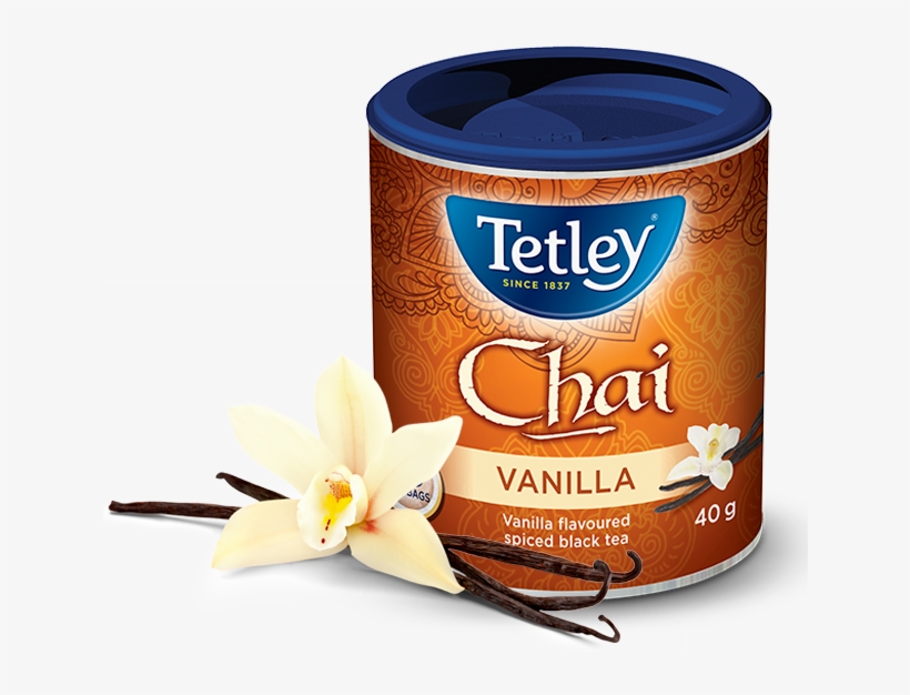 Tetley Vanilla Bean Chai - Tetley Chai Tea Dark Chocolate, transparent png #2104644