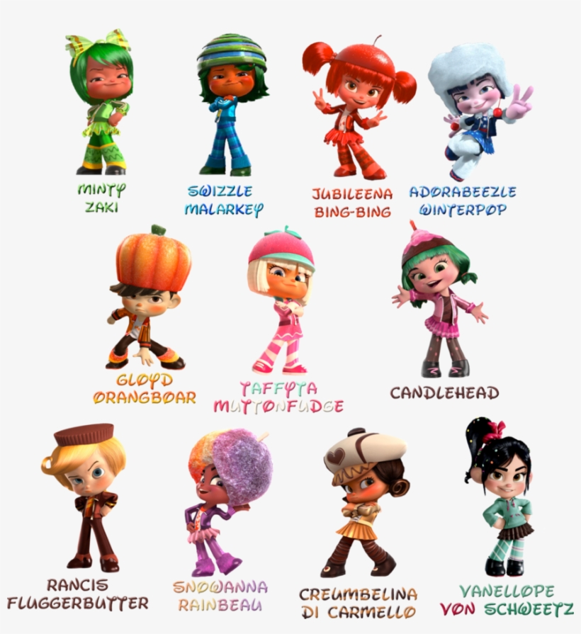 Wreck It Ralph's Sugar Rush Characters - Wreck It Ralph Sugar Rush Girls, transparent png #2104860