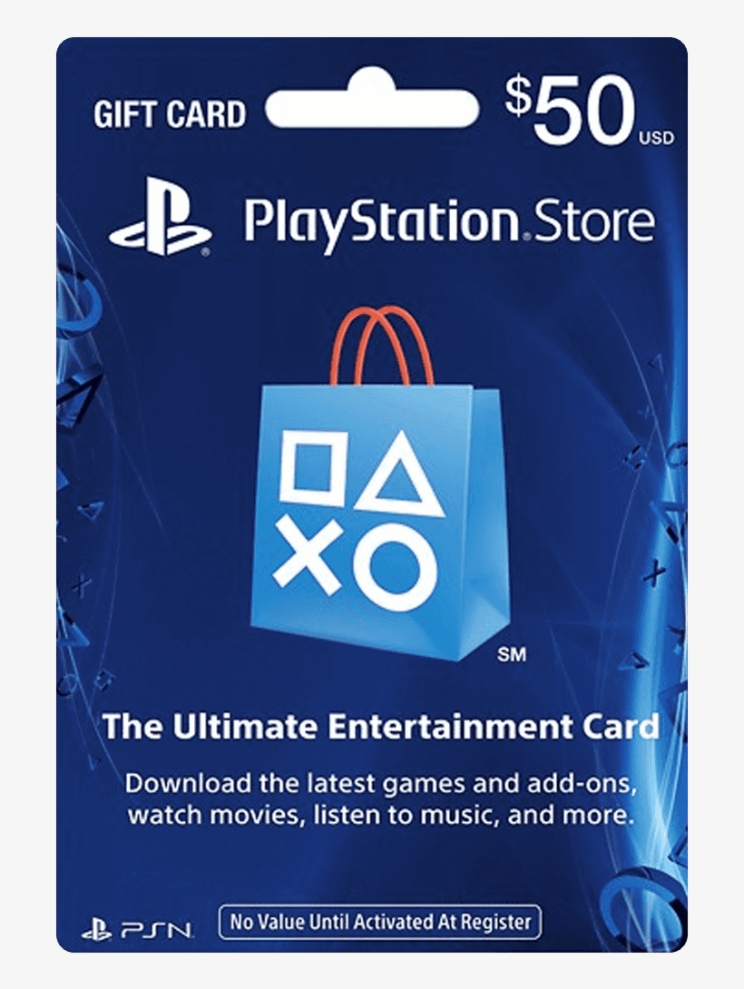 Psn Card 50 Us - Ps4 Gift Card 50, transparent png #2104929