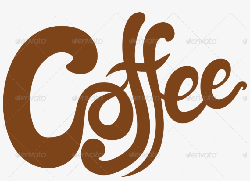 5 Handlettered Coffee Illustrations By - Coffee Word Png, transparent png #2105006