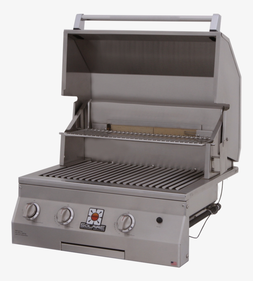 Solaire 27 Xl Grill, Built In, Front View, Hood Up, - Propane, transparent png #2105500