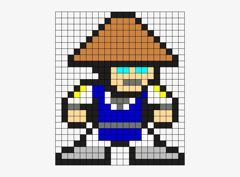 Raiden Perler Bead Pattern / Bead Sprite - Pixel Art Mortal Kombat X, transparent png #2106127