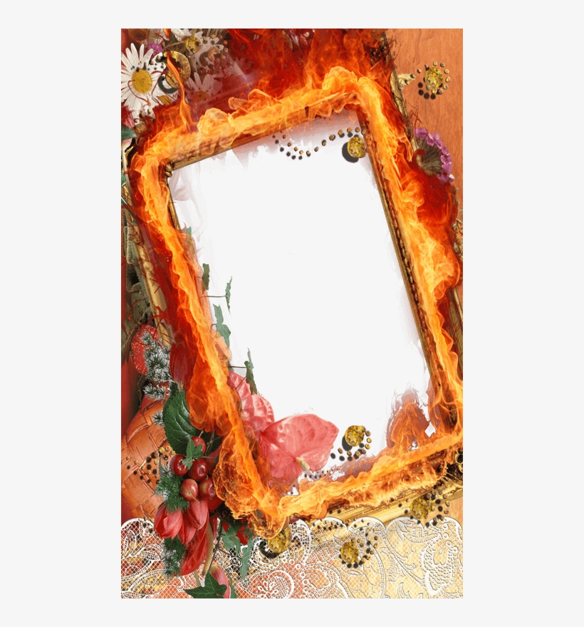 Flame Border Png Download - Frames On Fire Png, transparent png #2106310