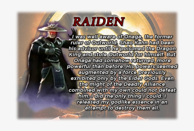 Raiden's Bio - Raiden Alternate Costume, transparent png #2106483