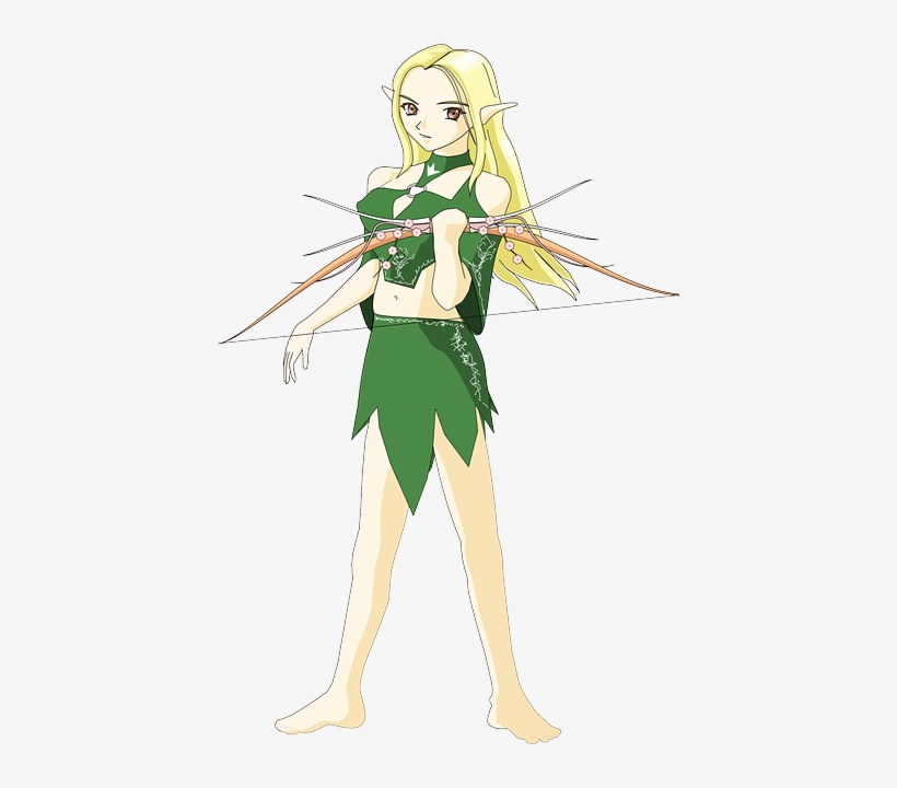 Archer, Bow, Elf, Elvish, Female, Warrior - Crusader Medieval Ancient Shield Warrior Cartoon Free, transparent png #2106827