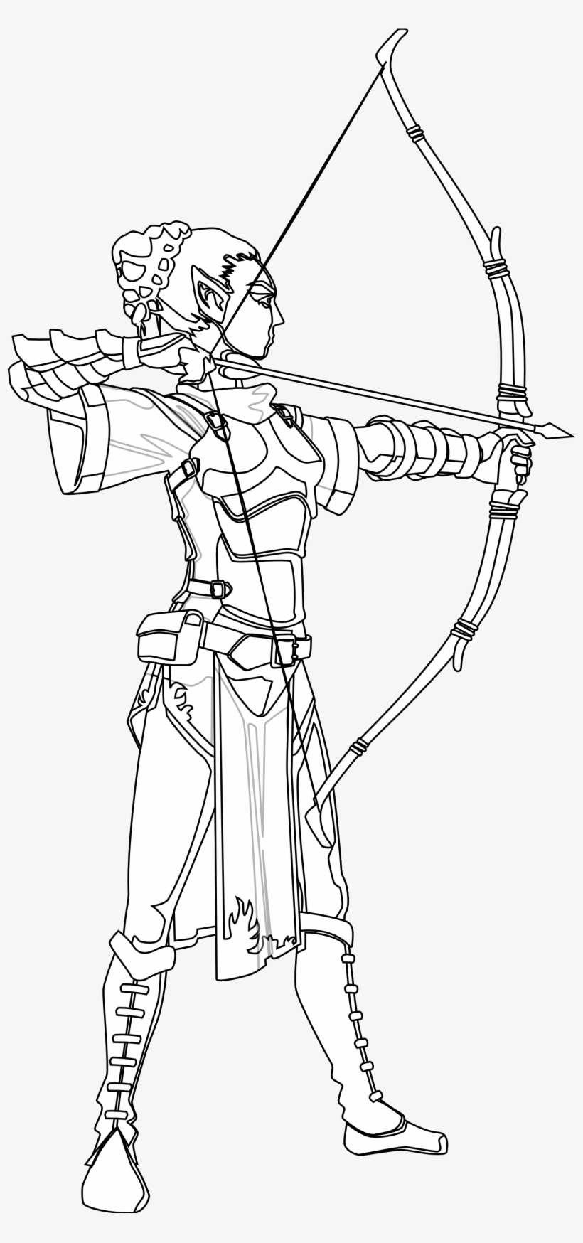 Archer - Archery Drawing, transparent png #2106830