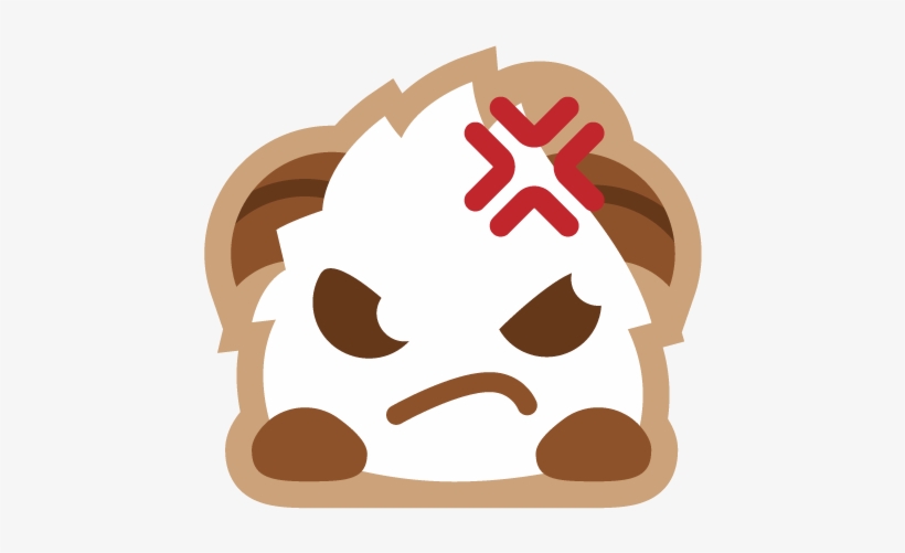 Poro Sticker Angry - Emojis De Lol Para Discord, transparent png #2107046