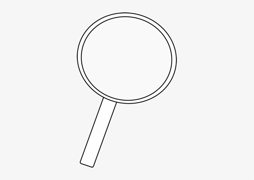 Black And White Magnifying Glass Clip Art - Magnifying Glass Black Background, transparent png #2107078