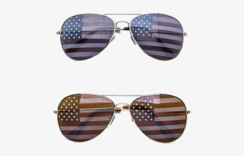 American Flag Aviator Sunglasses - American Flag Silver Aviator Sunglasses, transparent png #2107600
