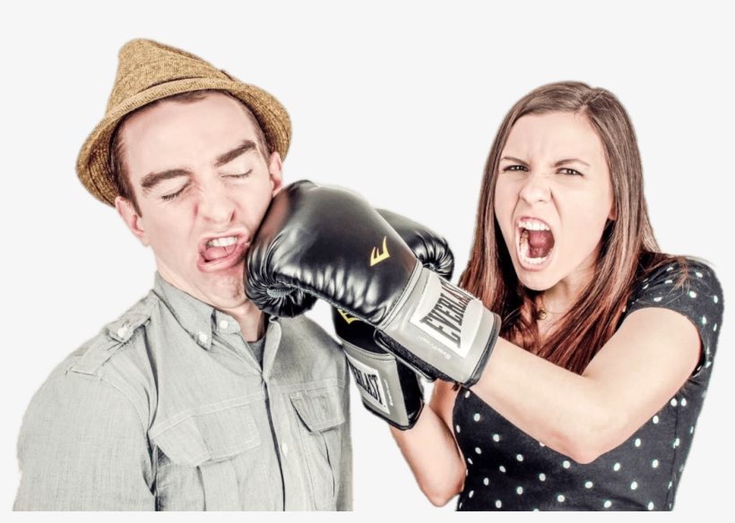 Couple Fighting Woman Punching Man - Husband, transparent png #2109486