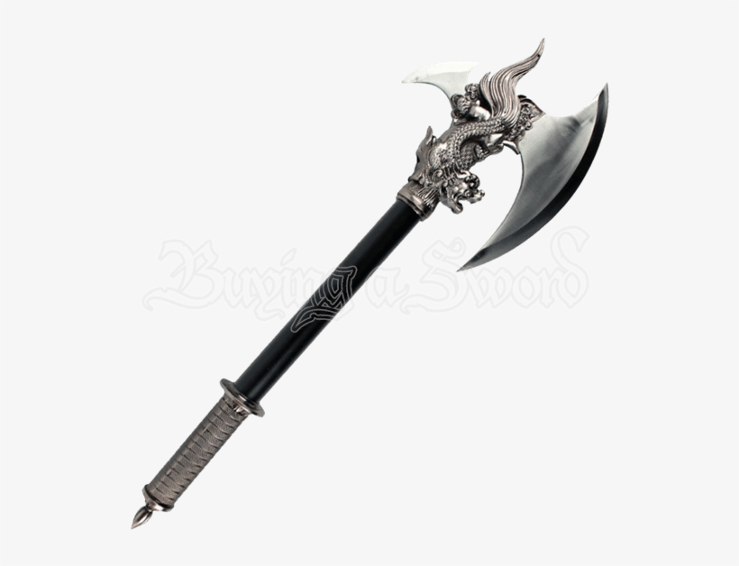 Oriental Dragon Battle Axe - Battle Axe, transparent png #2109692