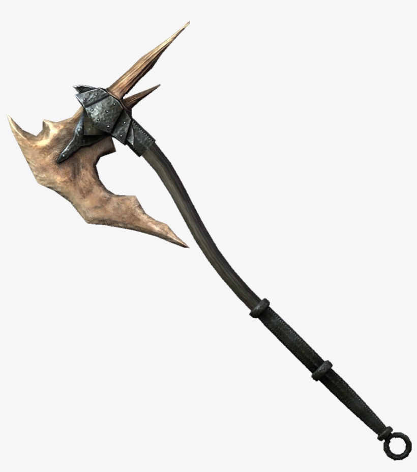 Battle Axe Transparent Background - Skyrim Dragon Bone Sword, transparent png #2110081