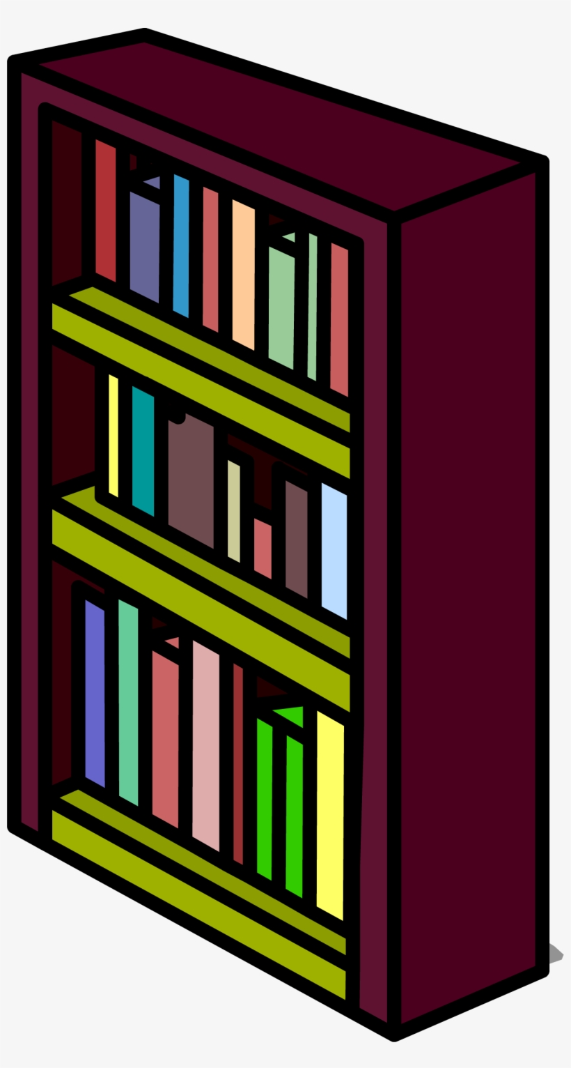 Burgundy Bookshelf Sprite 007 - Bookcase, transparent png #2110281