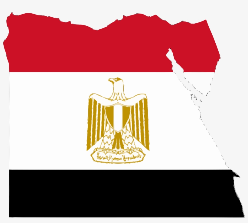 Open - Egypt Map And Flag, transparent png #2110427