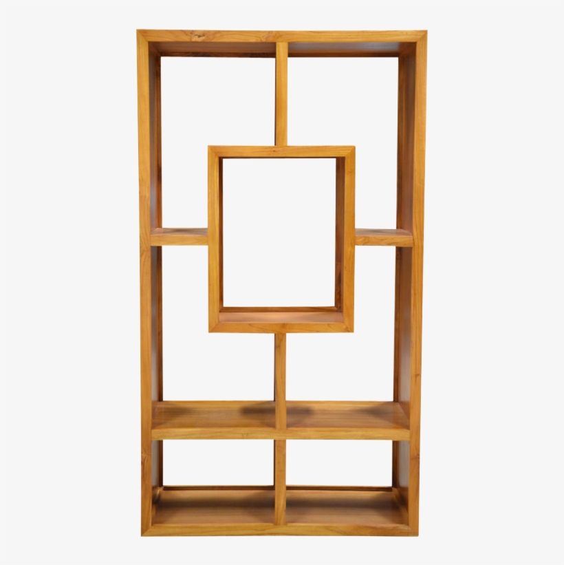 Teak Centerpiece Bookshelf - Bookcase, transparent png #2110546