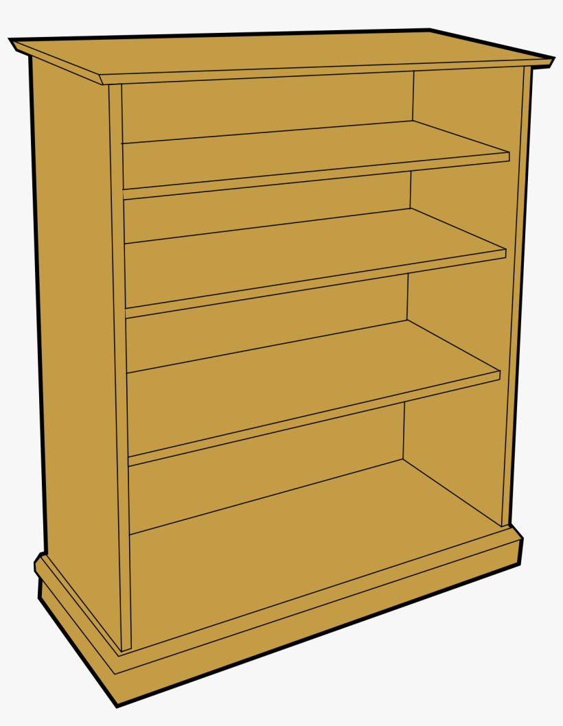 Wood Clipart Book Shelf - Shelves Clip Art, transparent png #2110568