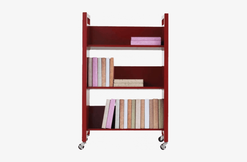 Afydecor Contemporary Portable Bookshelf In Red Portable